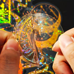 100pcs Zodiac Laser Stickers for DIY Water Bottles Laptops Phones
