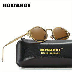 RoyalHot Oval Metal Polarized Sunglasses