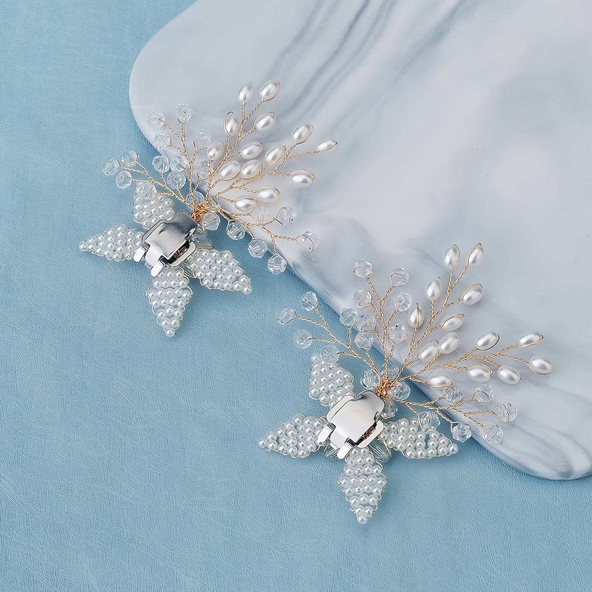 Bridal Crystal Pearl Shoe Buckle High Heels DIY Wedding Party