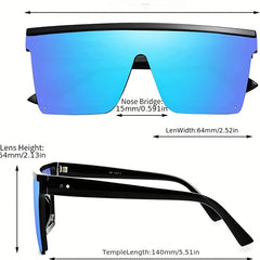 2Pairs Men's Rimless Sunglasses Bundle with Pocket Glasses & Cloth