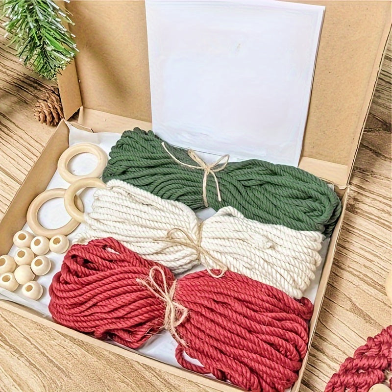 3pcs Woven Christmas Tree DIY Kit Craft Gift Set Perfect For Family Friends