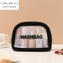 Letter Print Makeup Pouch Lightweight Zipper Cosmetic Bag
