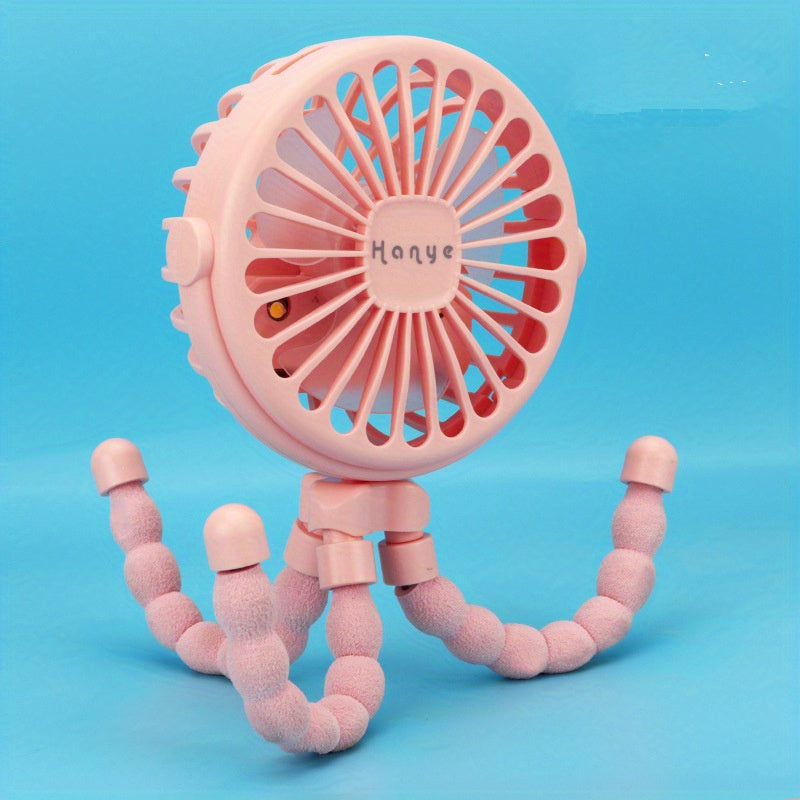 Portable Fan Three Speed Wind Desktop Handheld Standable Fan