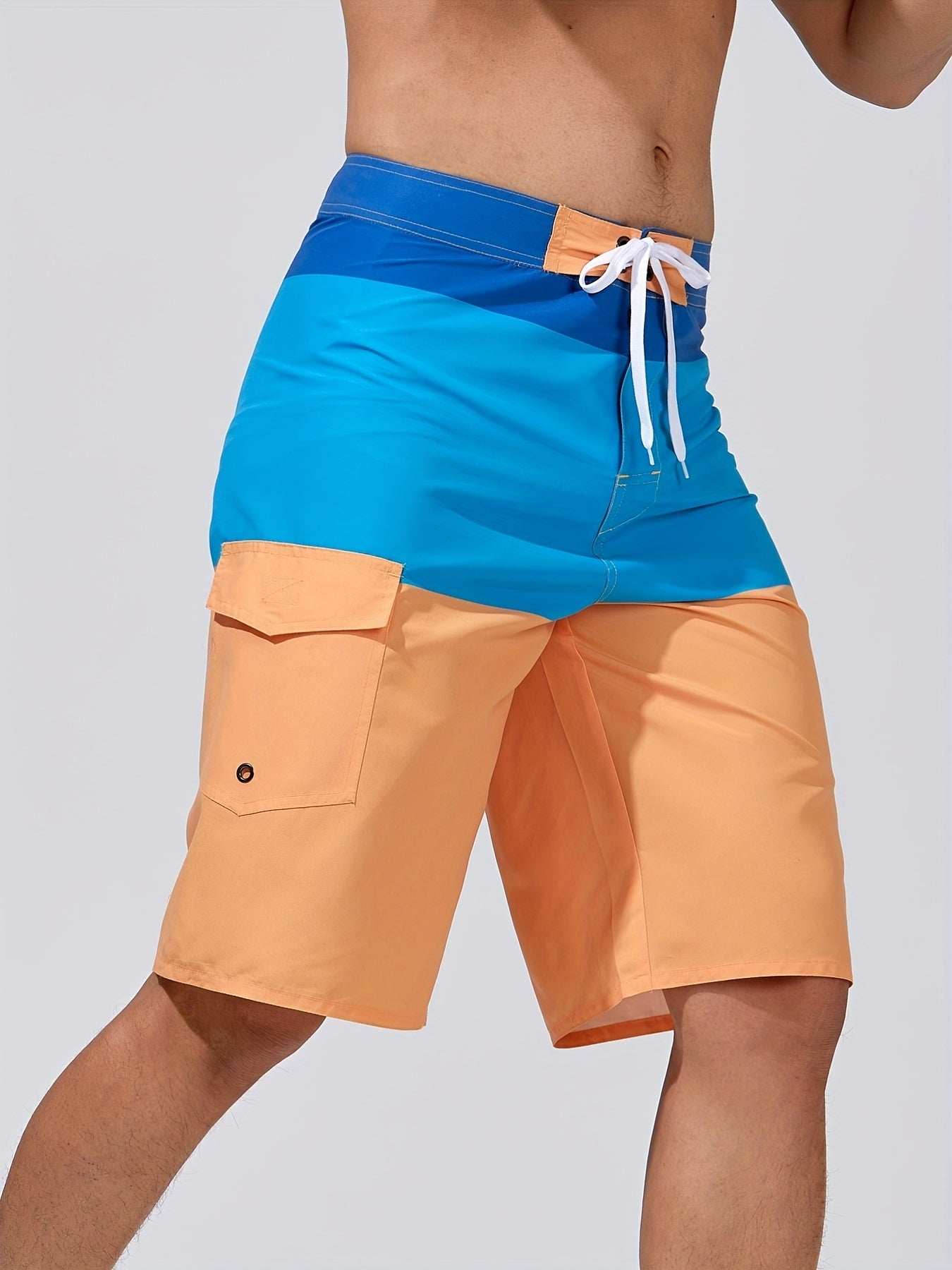 Men's Quick Dry Hawaiian Board Shorts With Pockets for Beach Pool Outdoor