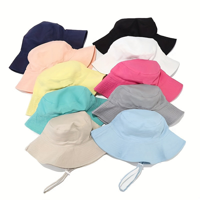 Summer Sun Hat Outdoor Drawstring Hat UV Protection Breathable Hat
