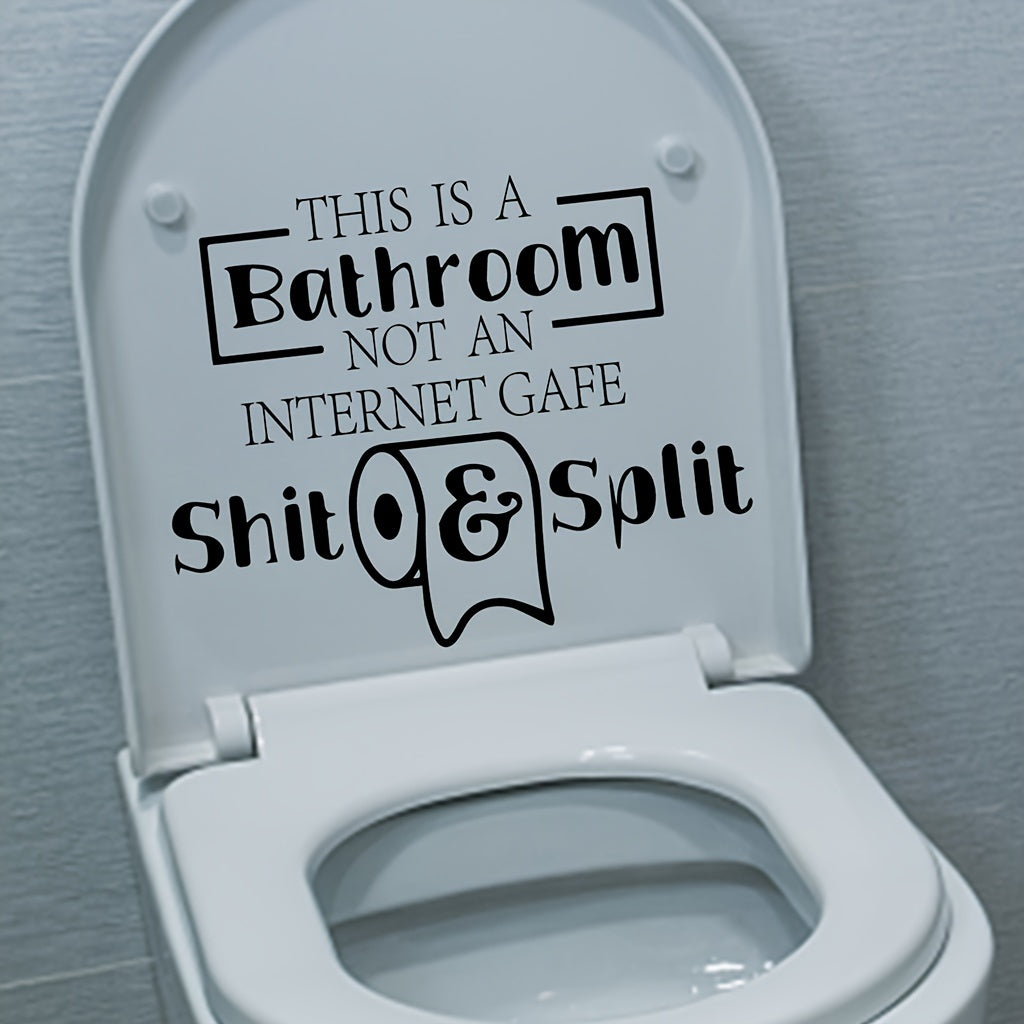 Toilet Sign Decoration Sticker Self-adhesive PVC Removable Wallpaper