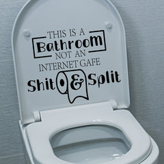 Toilet Sign Decoration Sticker Self-adhesive PVC Removable Wallpaper
