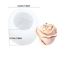 Rose Candle Silicone Mold 1.5x2" for Candle Making