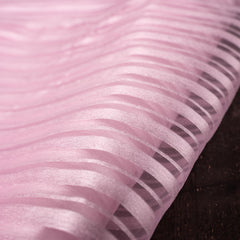 Sheer Organza Fabric Stripe Party Bridal Wedding Dress Craft