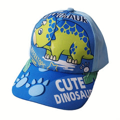 Adjustable Summer Casual Mens Peaked Cap with Dinosaur Images