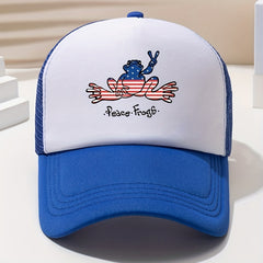 Peace Frog Baseball Cap American Flag Dad Hat