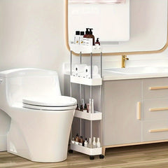 Floor Mounted Mobile Small Cart with 3-4 Layer Shelf