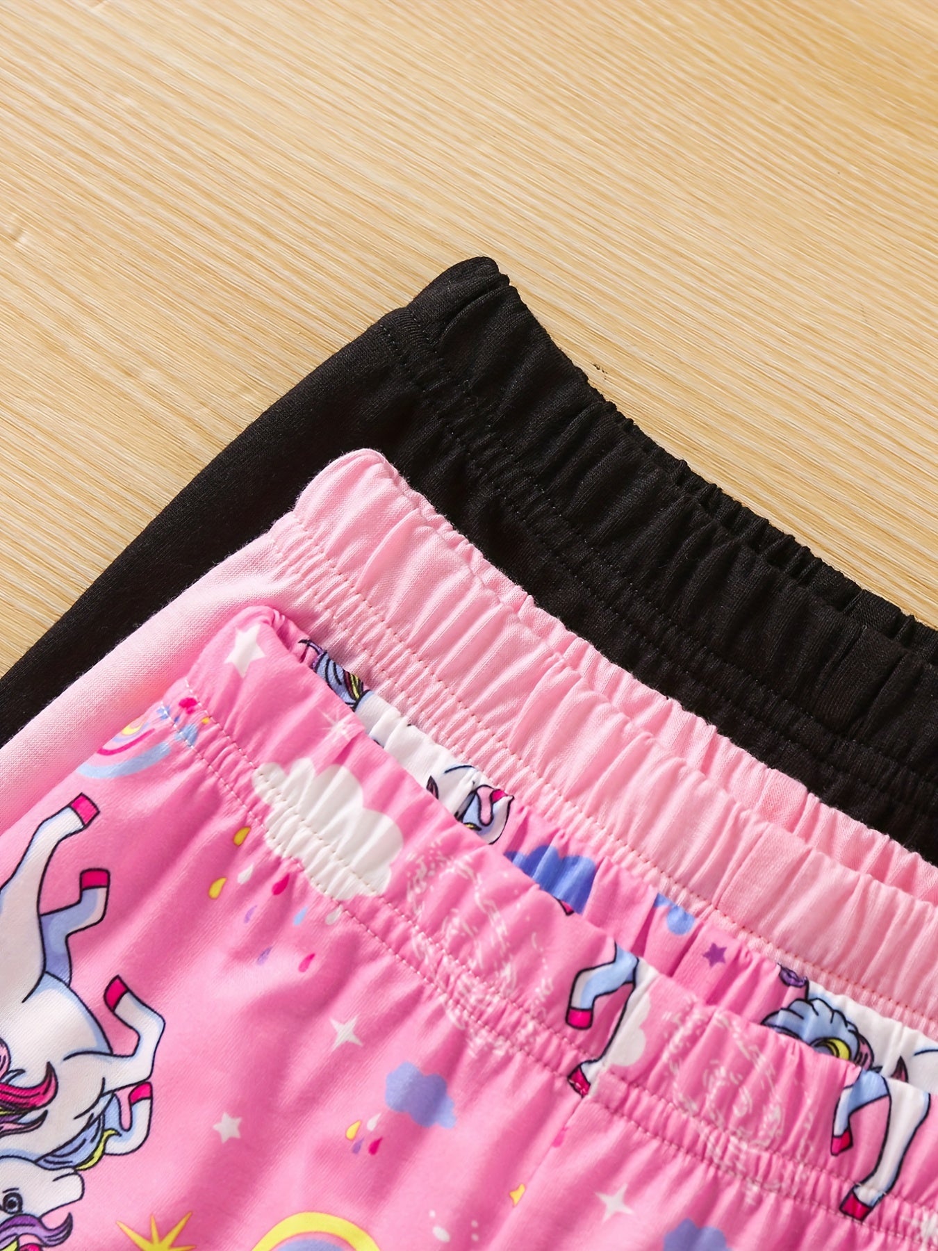 Girls Unicorn And Rainbow Print Quick drying Shorts For Summer