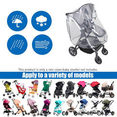 Universal Stroller Rain Cover Waterproof Windproof Dustproof & Snow Proof