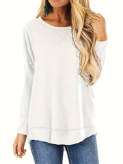 Women's Casual Long Sleeve Crew Neck Sweatshirt