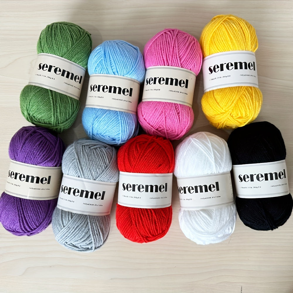 Soft Crochet Yarn 140 Yds Assorted Colors 4ply Acrylic Yarn Hand Knitting