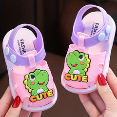 JIAGEYA Cartoon Dinosaur Charm Baby Sandals