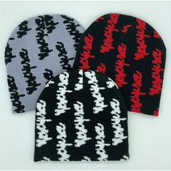 Y2K Jacquard Knitted Hat Hip Hop Outdoor Sports Streetwear