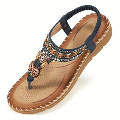 Ethnic Style Butterfly Decor Flat Sandals