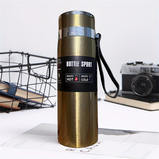 800ml Stainless Steel Insulated Cup with Hanging Rope