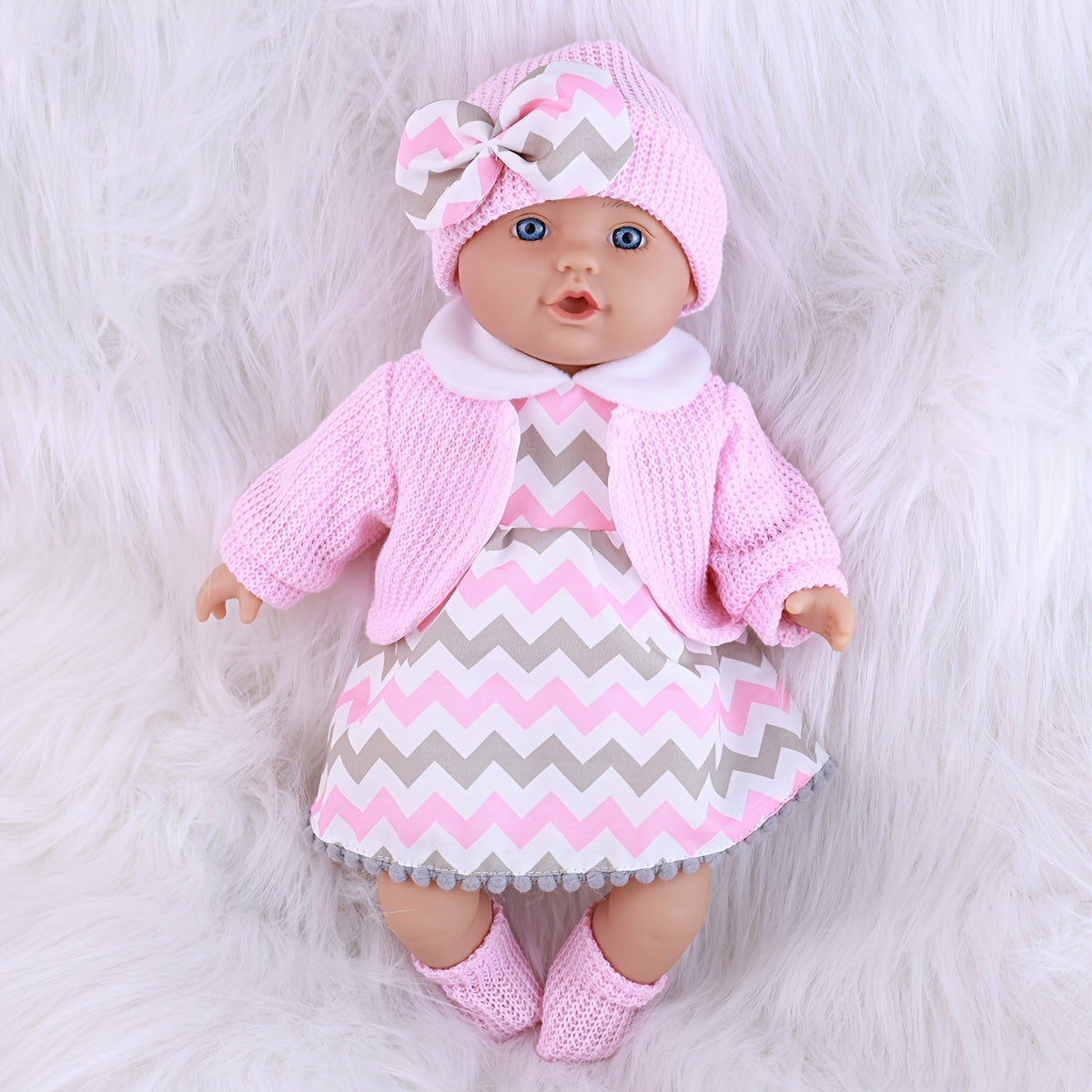 Realistic Chick Style Reborn Baby Doll with Soft Body & Clothes Set