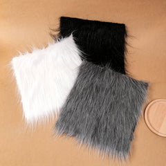 1pc Faux Fur Fabric Cuts Square Plush Pieces Pre Cut Patch Sewing Fur Cuts