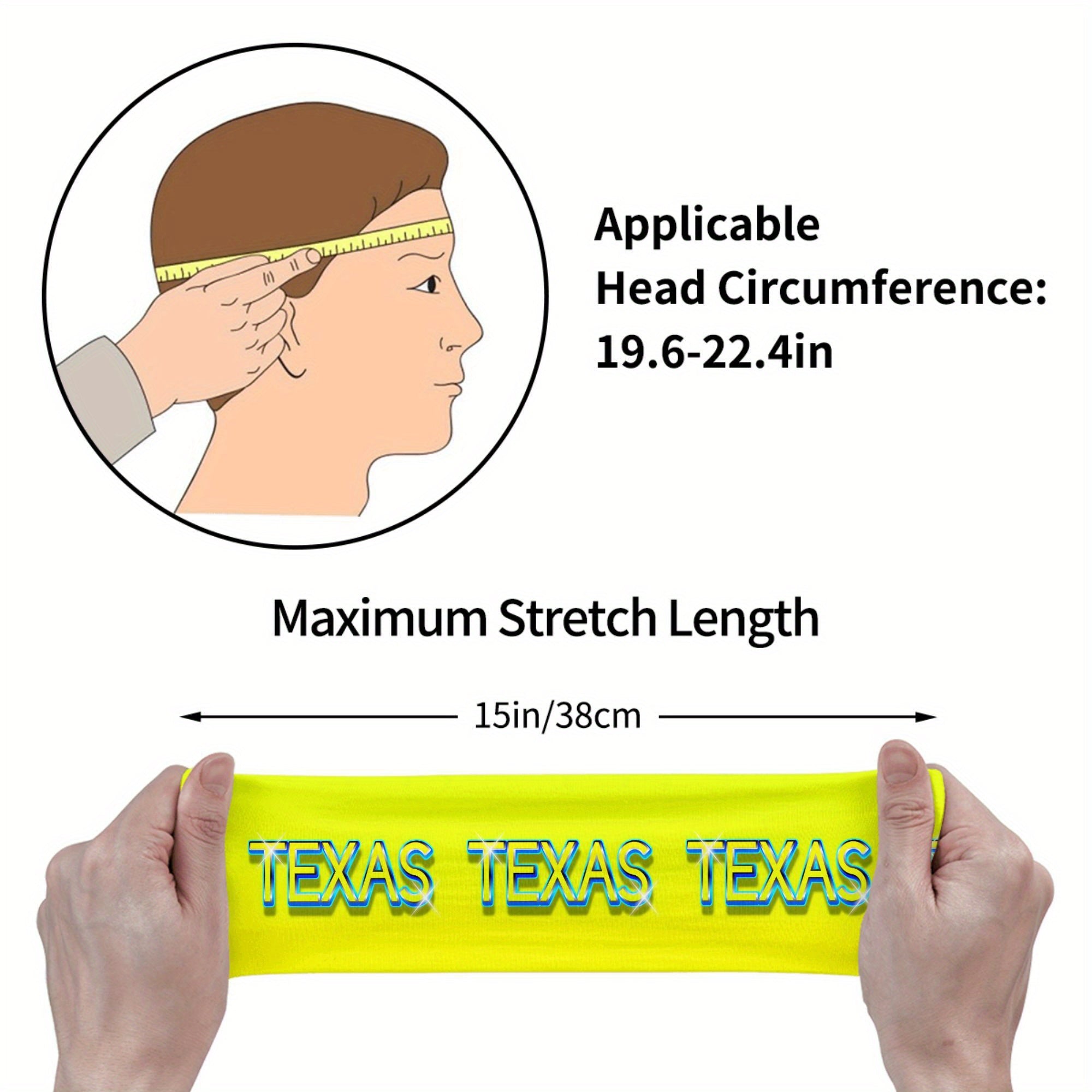 Texas Graffiti Neon Yellow Unisex Sports Headband