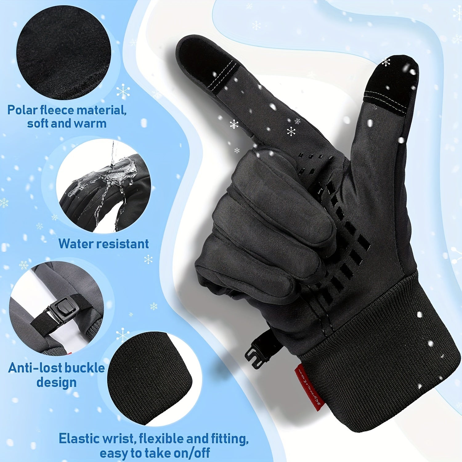 Touch Screen Running Gloves Winter Warm Glove Liners Texting Waterproof