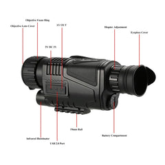 High Definition Monocular Night Vision Device with 8x Digital Zoom