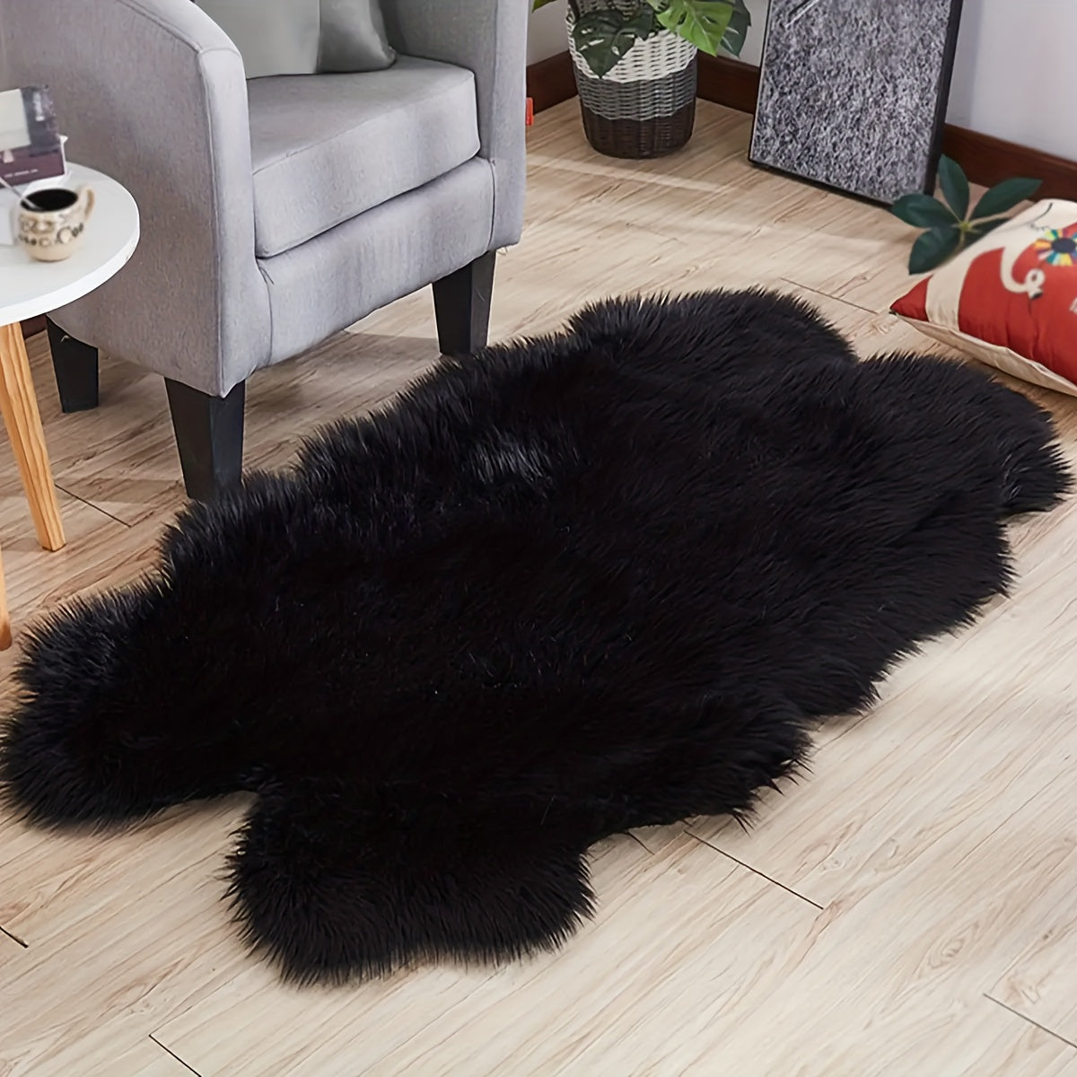 Soft Shaggy Area Rug Sheepskin Fuzzy Rug Nursery Decor Throw Rugs Bedroom