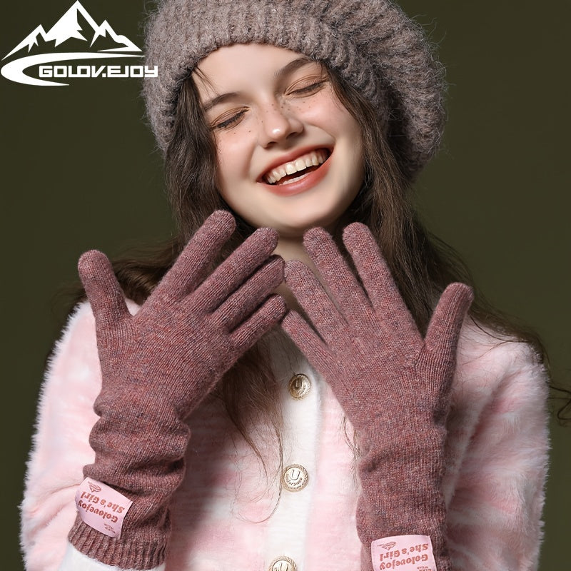 Winter Knitted Gloves for Men and Women, Warm Windproof Touch Screen Gloves