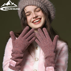 Winter Knitted Gloves for Men and Women, Warm Windproof Touch Screen Gloves