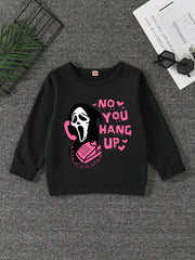 Girls' ''No You Hang Up'' Graphic Sweatshirt Halloween Clothing