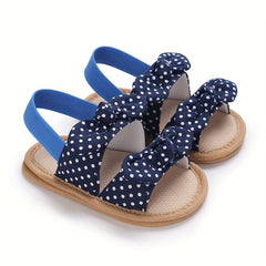Bowknot Open Toe Sandals For Baby Girls Lightweight Breathable Anti Slip Sandals