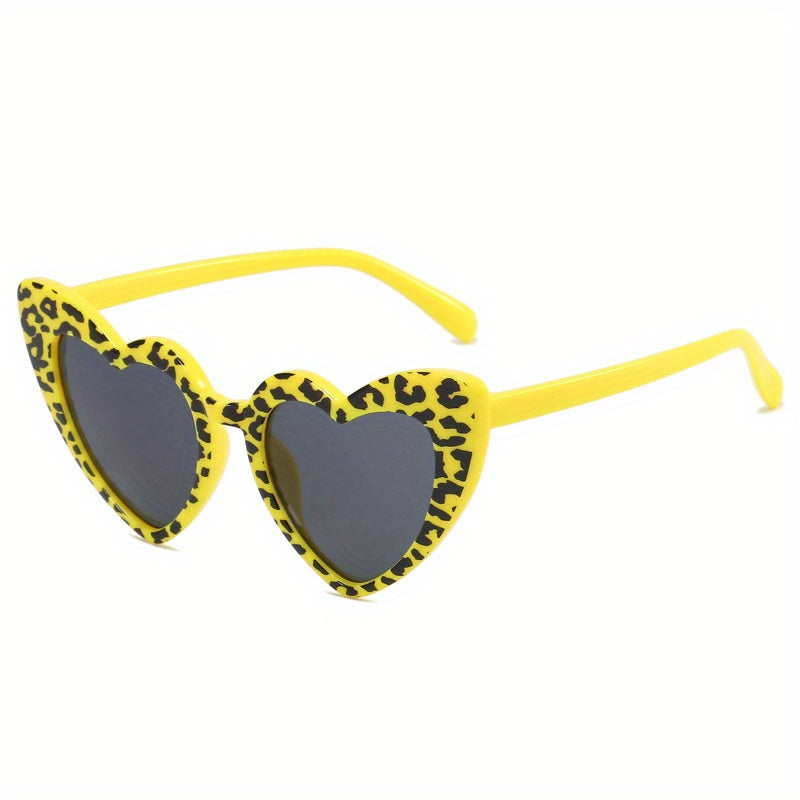 Leopard Print Frame Glasses UV400 Sunglasses for Girls