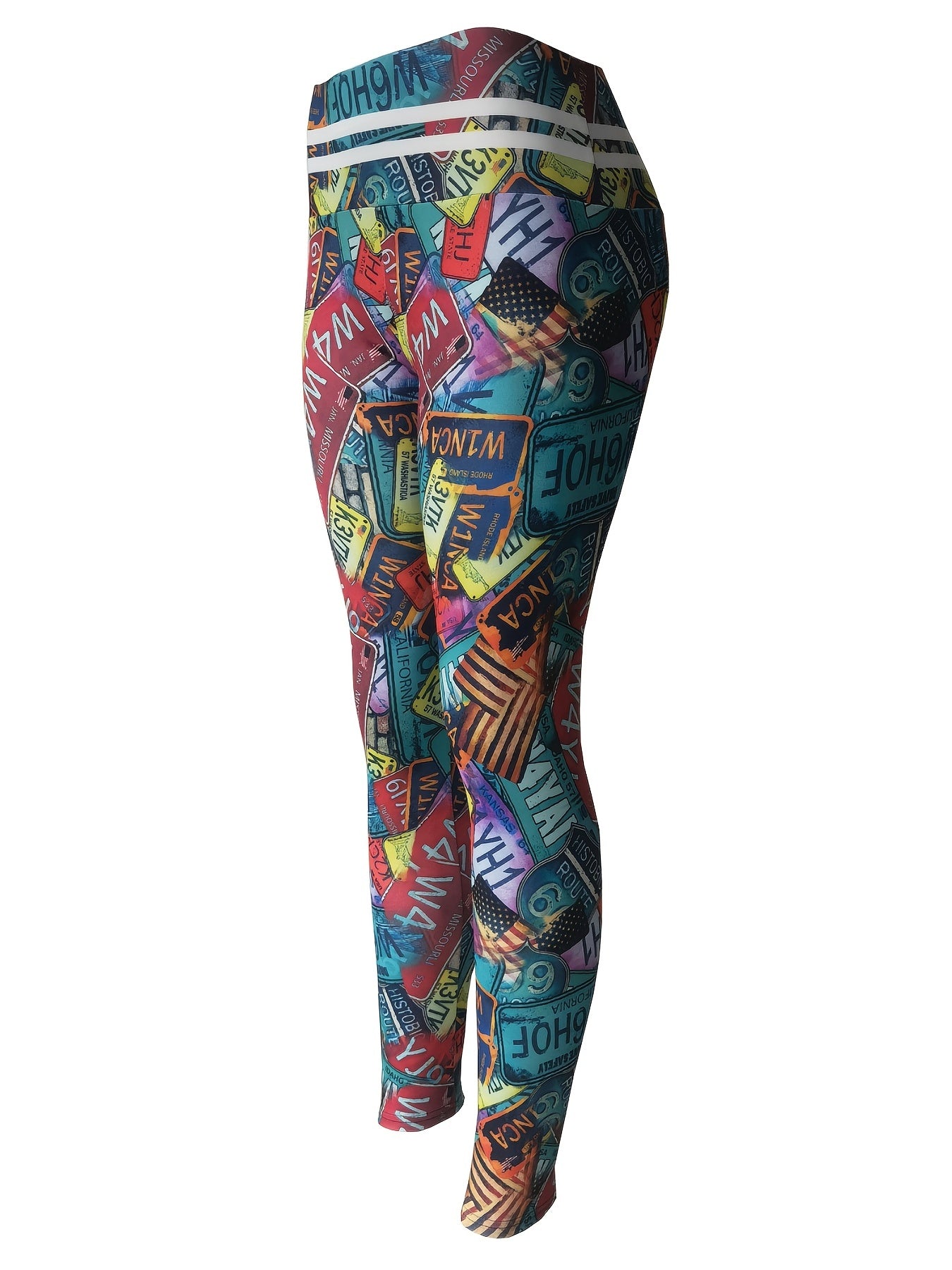 High Waist Print Yoga Pants Quick Dry Leggings