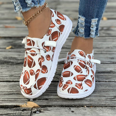 Women's Rugby Pattern Skate Shoes Light Lace Canvas Sneakers