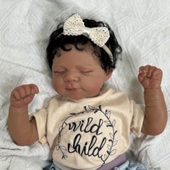 17in Reborn Baby Doll Cloth Body Toy with Light Beige Limb