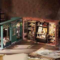 Magic House Dollhouse European Vintage Style With Furniture Dark Green