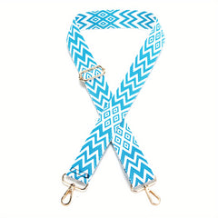 Striped Pattern Adjustable Shoulder Strap Wide Purse Crossbody Strap