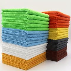 2 Pcs Microfiber Cleaning Rags Small Square Towels Household Cleaning