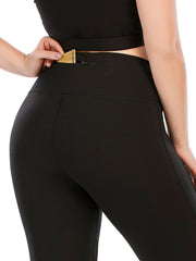 Contrast Mesh Yoga Sports Leggings With Pocket Women's Plus Size