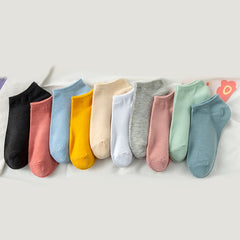 10 Pairs Girls Casual Knit Ankle Socks for Summer & Spring