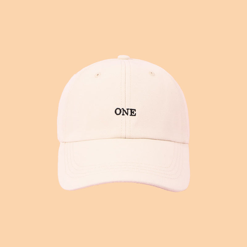 Men Adjustable Embroidery ONE Baseball Cap