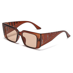 Square Sunglasses Thick Edge Temple Pattern