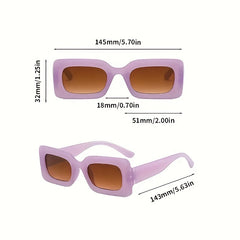 Y2K Rectangle Sunglasses UV400 Sun Shades Glasses