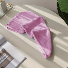 Double Layer Bath Cap Hair Towel With Bear Shape Botton