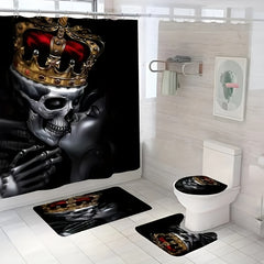 Skull Beauty Pattern Shower Curtain Halloween Decor
