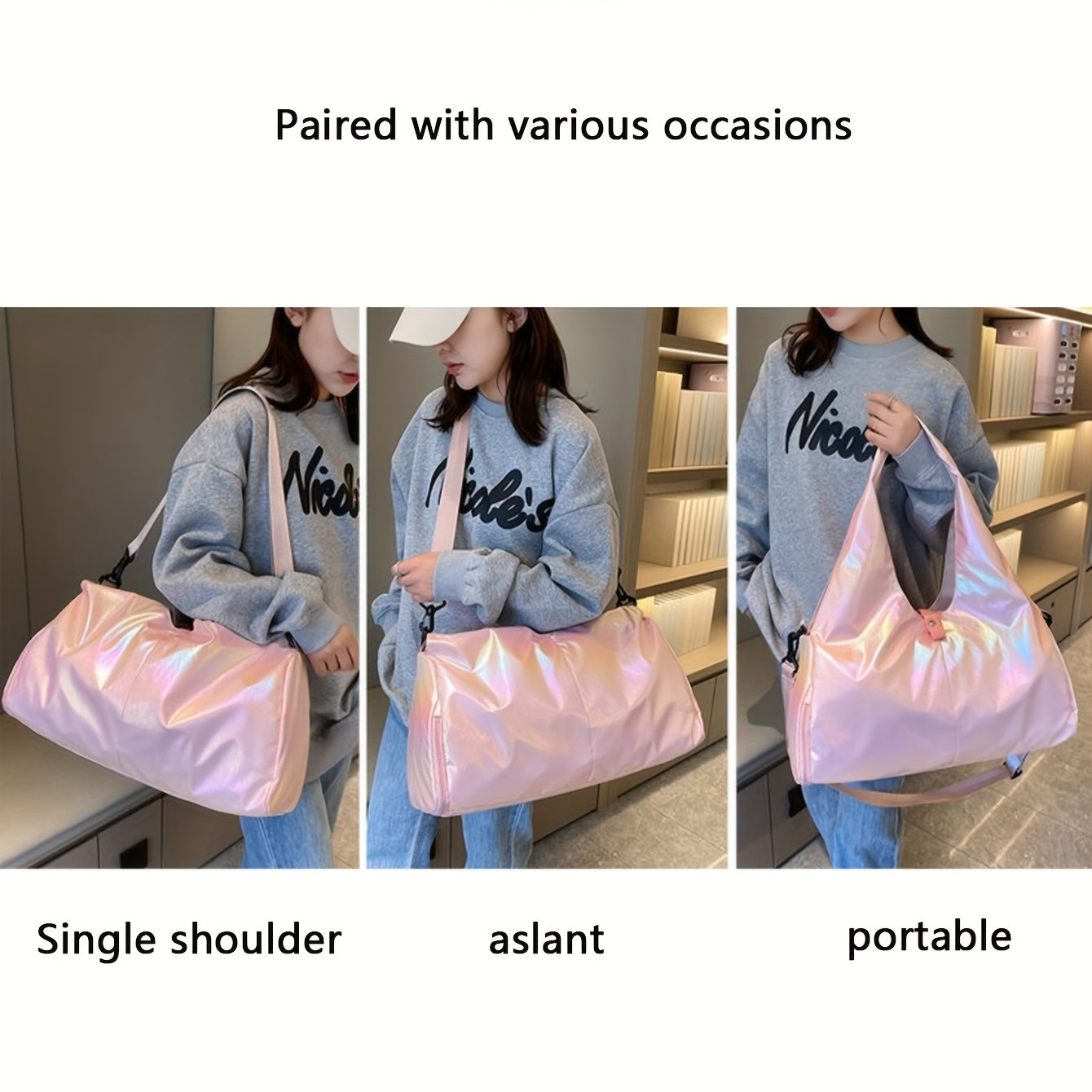 Large Capacity Yoga Bag With Wet Pocket Lightweight & Water proof Shoulder Bag