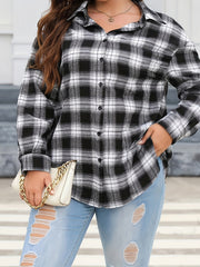Plaid Print Long Sleeve Button Up Shirt
